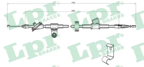 Cable Pull, parking brake (C0758B)