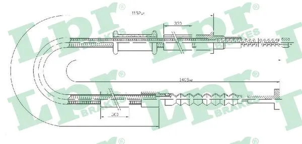 Cable Pull, parking brake (C0599B)