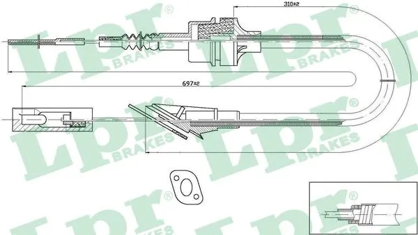 Cable Pull, clutch control (C0493C)