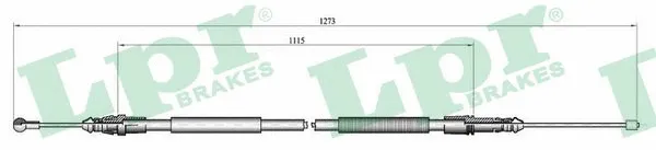 Cable Pull, parking brake (C1075B)
