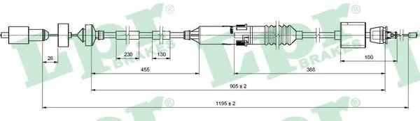 Cable Pull, clutch control (C0200C)