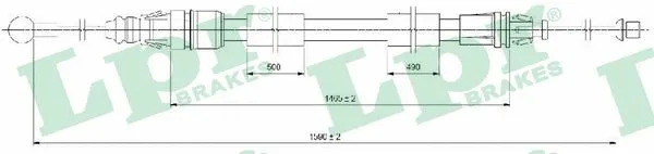Cable Pull, parking brake (C0721B)