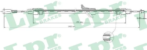 Cable Pull, parking brake (C0982B)
