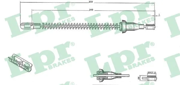 Cable Pull, parking brake (C0586B)