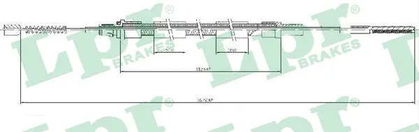 Cable Pull, parking brake (C0931B)