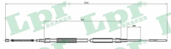 Cable Pull, parking brake (C0801B)