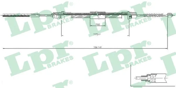 Cable Pull, parking brake (C0209B)