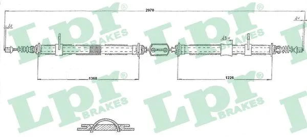 Cable Pull, parking brake (C0141B)