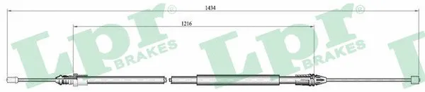 Cable Pull, parking brake (C0713B)