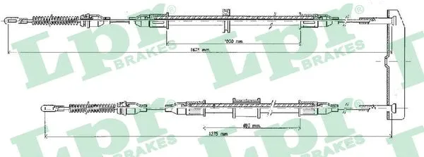 Cable Pull, parking brake (C0569B)