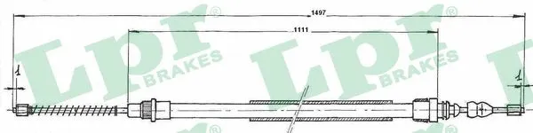 Cable Pull, parking brake (C0697B)