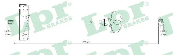 Cable Pull, parking brake (C0268B)
