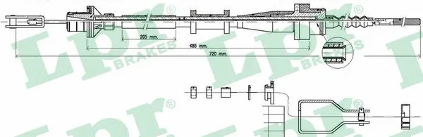 Cable Pull, clutch control (C0116C)
