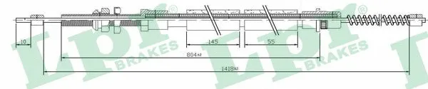 Cable Pull, parking brake (C0109B)