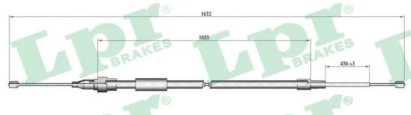 Cable Pull, parking brake (C0063B)