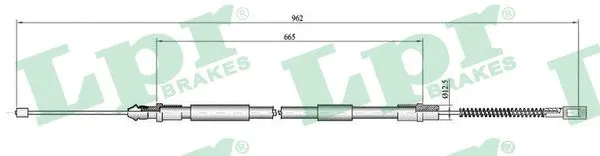 Cable Pull, parking brake (C0945B)