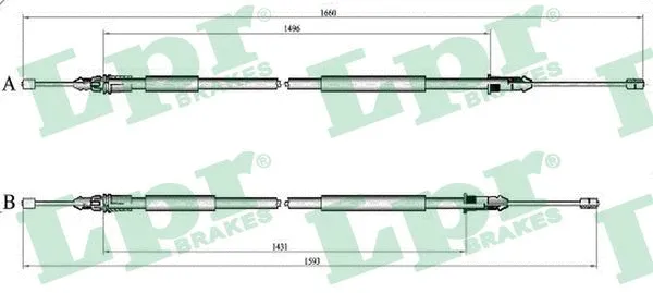Cable Pull, parking brake (C1399B)