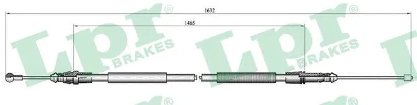 Cable Pull, parking brake (C1040B)
