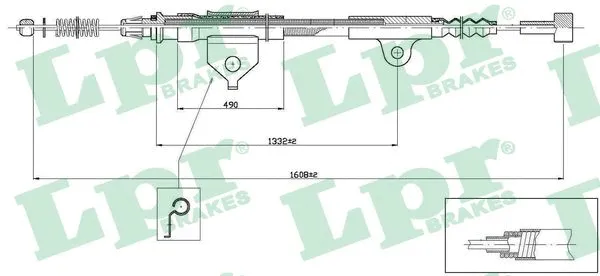 Cable Pull, parking brake (C0504B)