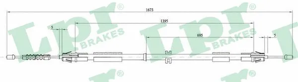 Cable Pull, parking brake (C0267B)