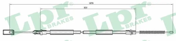 Cable Pull, parking brake (C0694B)