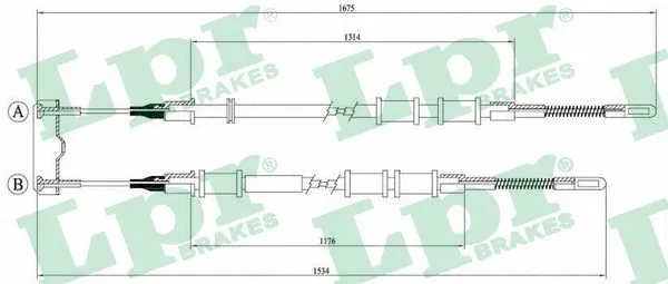 Cable Pull, parking brake (C0559B)