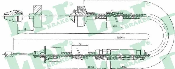 Cable Pull, clutch control (C0201C)