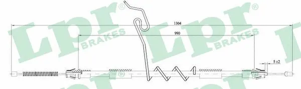 Cable Pull, parking brake (C0296B)