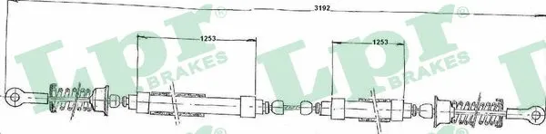 Cable Pull, parking brake (C0804B)