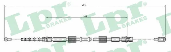 Cable Pull, parking brake (C0049B)