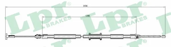 Cable Pull, parking brake (C0601B)