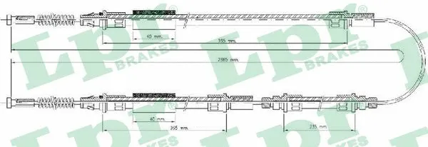 Cable Pull, parking brake (C0277B)