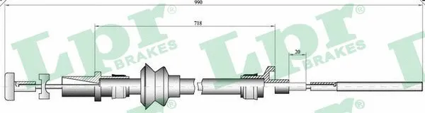 Cable Pull, clutch control (C0221C)