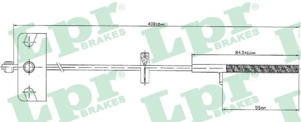 Cable Pull, parking brake (C0840B)