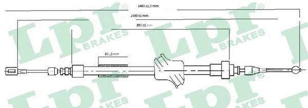 Cable Pull, parking brake (C0034B)