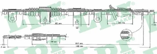 Cable Pull, parking brake (C1376B)