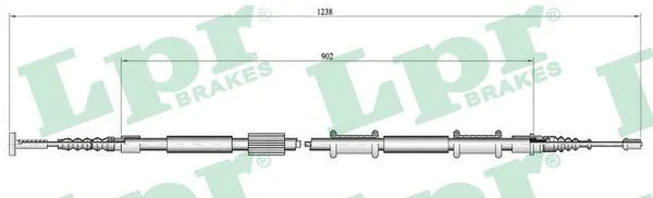 Cable Pull, parking brake (C0340B)
