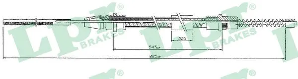 Cable Pull, parking brake (C0633B)