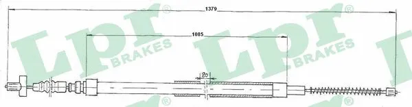 Cable Pull, parking brake (C0906B)
