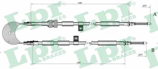 Cable Pull, parking brake (C0243B)