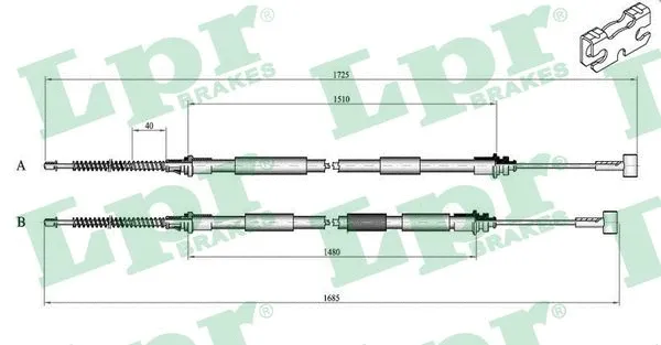 Cable Pull, parking brake (C0235B)