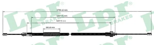 Cable Pull, parking brake (C0612B)