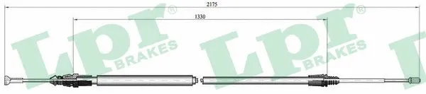 Cable Pull, parking brake (C0642B)