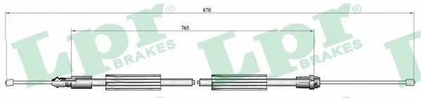 Cable Pull, parking brake (C0735B)