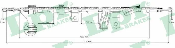 Cable Pull, parking brake (C0315B)
