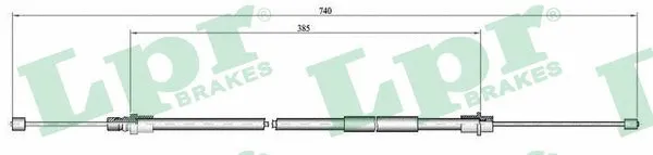 Cable Pull, parking brake (C0649B)