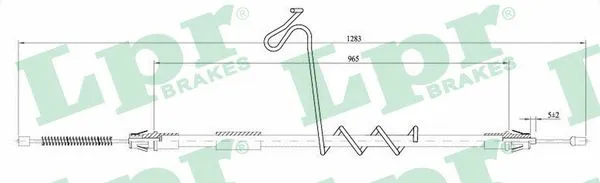 Cable Pull, parking brake (C0292B)