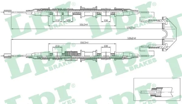 Cable Pull, parking brake (C0536B)
