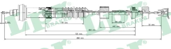 Cable Pull, clutch control (C0028C)