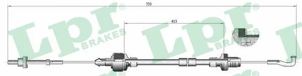Cable Pull, clutch control (C0126C)